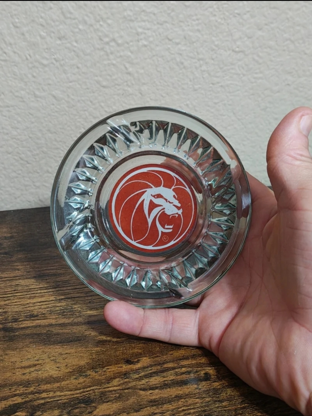 1970s Four Queens Hotel & Casino Las Vegas Glass Ashtray
